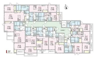 アローマ王子本町【2階】の間取り