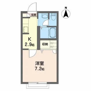 ベルデュール東通【1階】の間取り