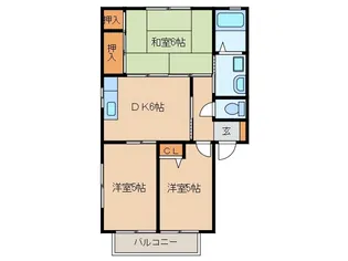 アミスB【2階】の間取り