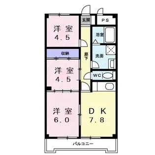 神栄マンション【3階】の間取り