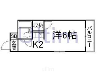 ジュネス深草【2階】の間取り