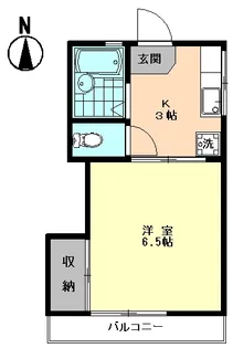 コーポYU B棟【2階】の間取り