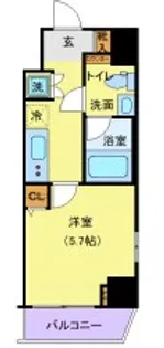 スパシエルクス横濱鶴見【6階】の間取り