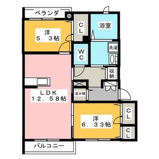 ラリュール南山【2階】の間取り