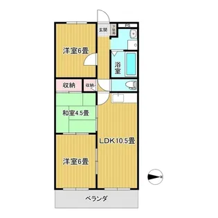 カーサ北園【2階】の間取り
