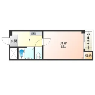 ツリガミ海老江ツインビルパートII【2階】の間取り