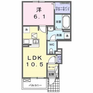 ジュライ・玉泉【1階】の間取り