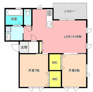 メゾンU黒田【2階】の間取り