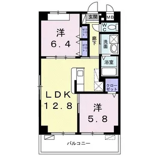 ウラナ 久遠(くおん)【3階】の間取り