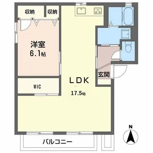 ラパルテール 壱番館 輝【2階】の間取り