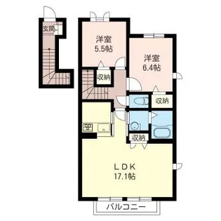 トレジャー A【2階】の間取り