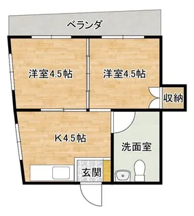 久貝アパート【2階】の間取り