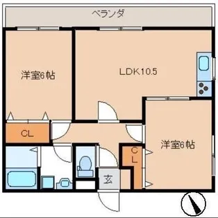 レレーヴ・アクア【2階】の間取り