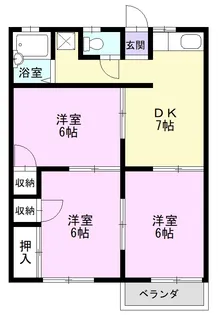 クローバーハイツ【2階】の間取り