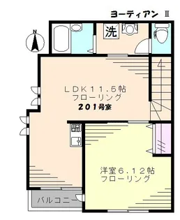 ヨーティアンII【2階】の間取り