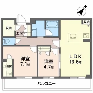 HINASA東鷹匠【1階】の間取り