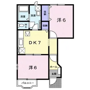 アルカサールみのり【1階】の間取り
