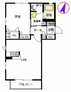 ハーティストK B棟【2階】の間取り