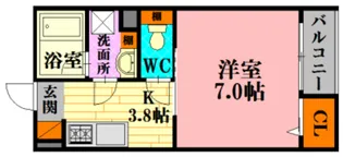 ソレイユ本地 月【1階】の間取り