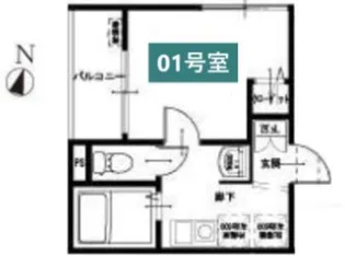 MELDIA竹ノ塚III【1階】の間取り