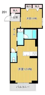 メゾン ド ファベル【2階】の間取り