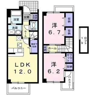 サニーセレノD【1階】の間取り
