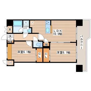 COSMO CITY【7階】の間取り