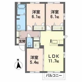エクセルコート【1階】の間取り