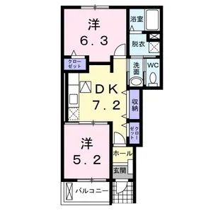 サンライズI【1階】の間取り