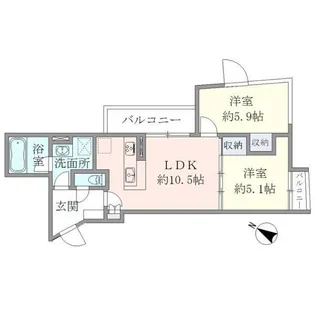 HTピア赤坂【5階】の間取り