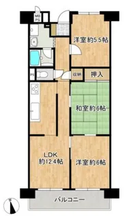 東大和グリーンタウン 3号棟【3階】の間取り