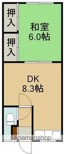 一番館アパート【2階】の間取り