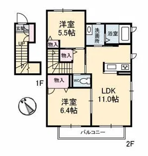 シャーメゾン北斗星【2階】の間取り