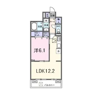 ヒカルサ京都伏見小野【1階】の間取り