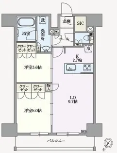 アジールコート汐浜キャナル【11階】の間取り