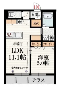 マーリエ【1階】の間取り