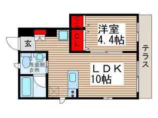 ハイツナルシス【1階】の間取り