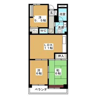 ロアジール上ヶ池【2階】の間取り