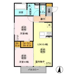 エスパーダII【2階】の間取り