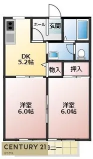 サンガーデンKOBAYASHI C棟【2階】の間取り