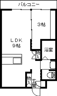 サンライズハイツ【3階】の間取り