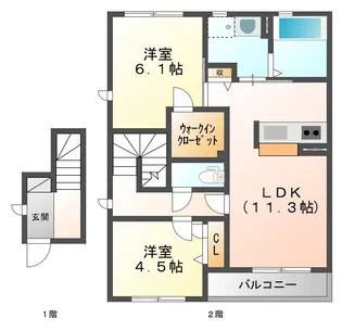 フォロロマーノゆき【2階】の間取り