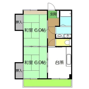 コーポ丑之助【2階】の間取り