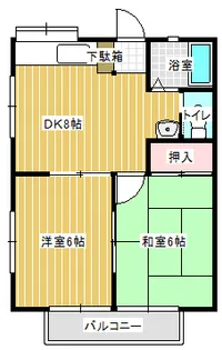 花椿ハイツ【2階】の間取り
