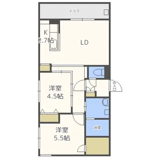 フェリーチェ麻生【2階】の間取り
