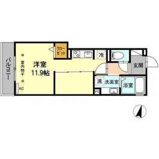 クロノス馬渕【2階】の間取り