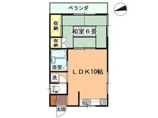 土屋コーポ【1階】の間取り