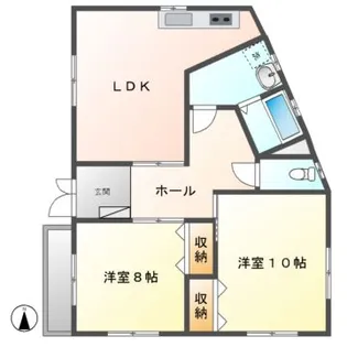 ウッドハウス【2階】の間取り