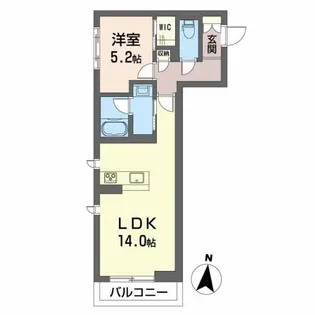福島県郡山市開成3【アパート】の間取り