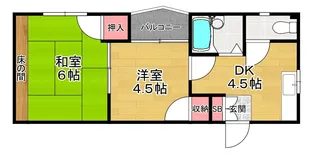 フラワーハイム97【3階】の間取り